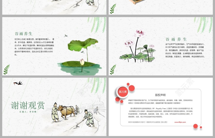 二十四节气谷雨介绍PPT课件模板第4张
