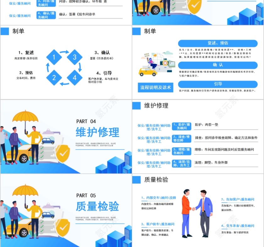 汽车维修汽车售后PPT模板第3张