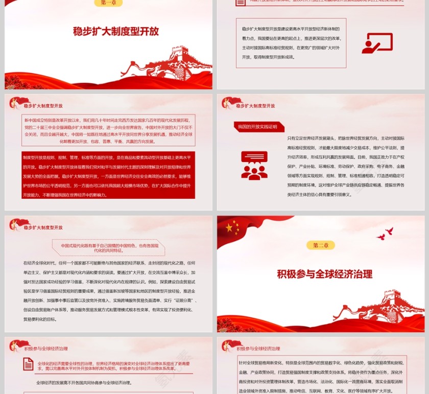 红色党政风建设更高水平开放型经济新体制教育党课PPT第2张