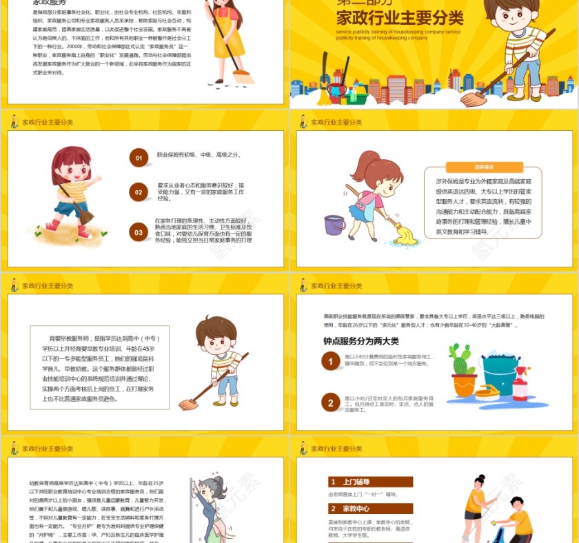 家政公司服务宣传培训PPT模板第2张