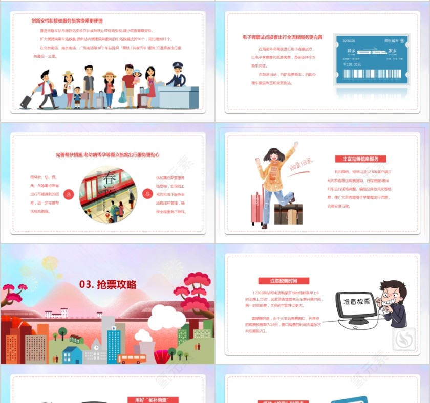 春运回家春运抢票攻略PPT模板第4张