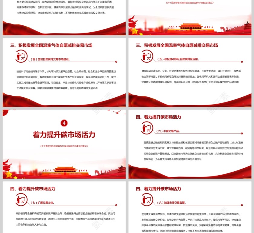《关于推进绿色低碳转型加强全国碳市场建设的意见》PPT课件第3张