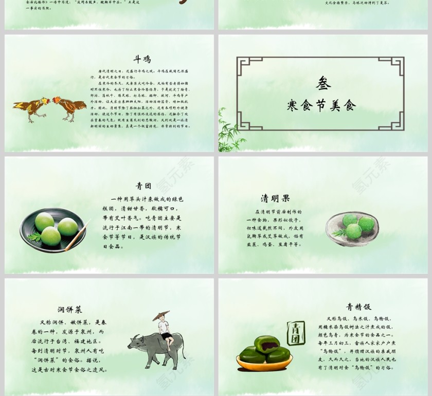 寒食节传统节日介绍PPT模板第4张