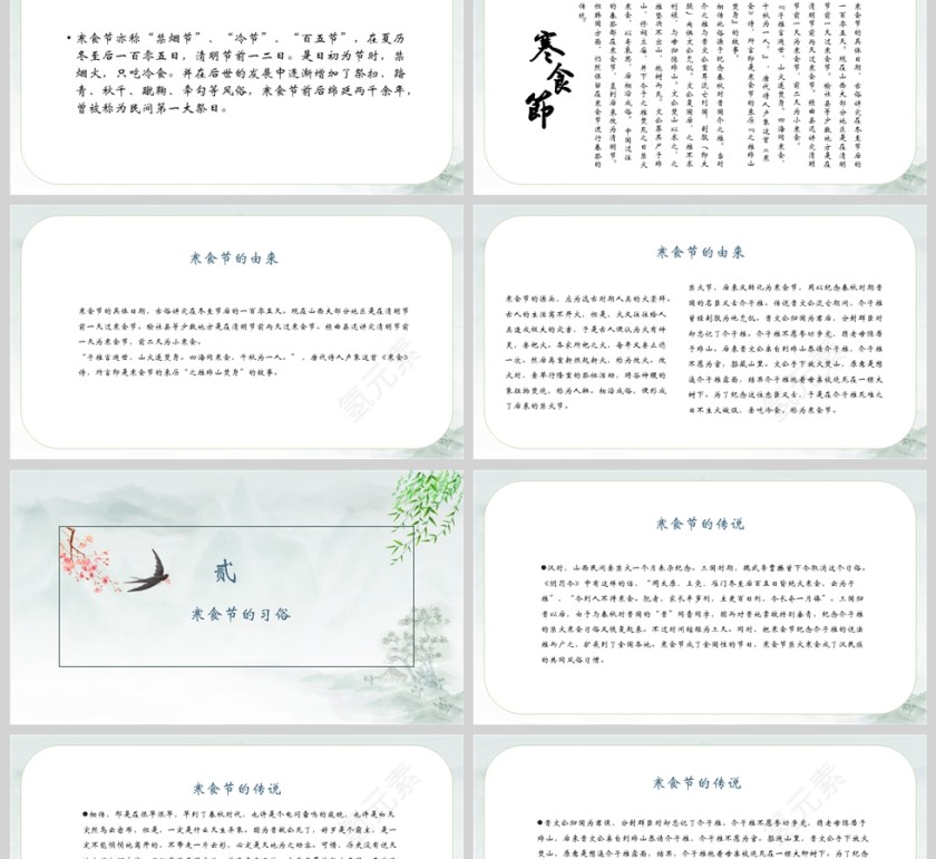 传统节日寒食节习俗介绍PPT模板第2张