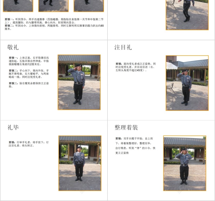 物业保安培训材料保安礼仪培训课件PPT第4张