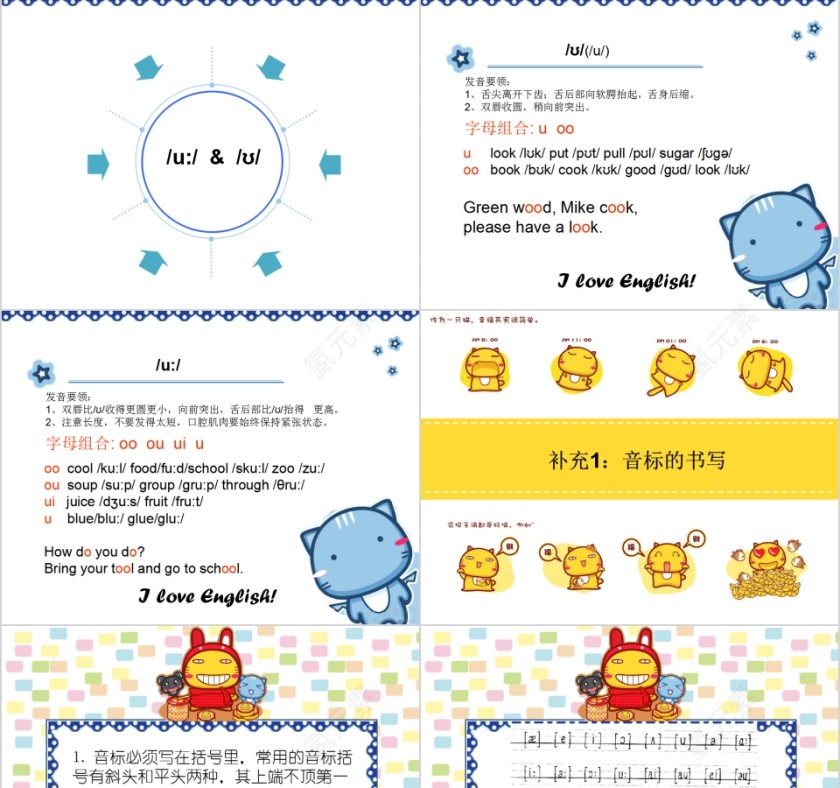 英语26个字母书写国际音标PPT模板第11张