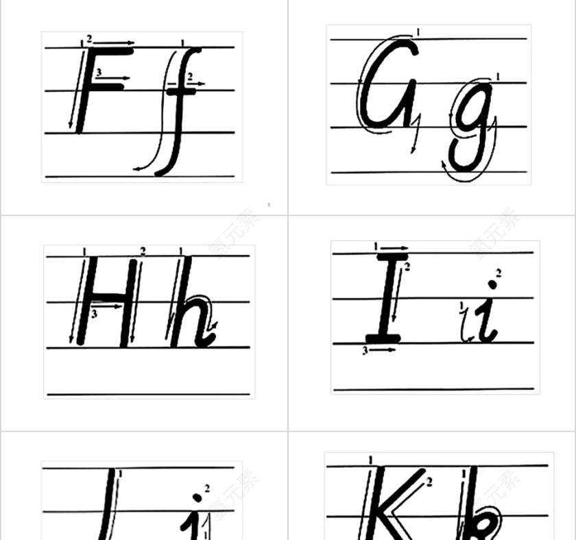 英语26个字母书写国际音标PPT模板第3张