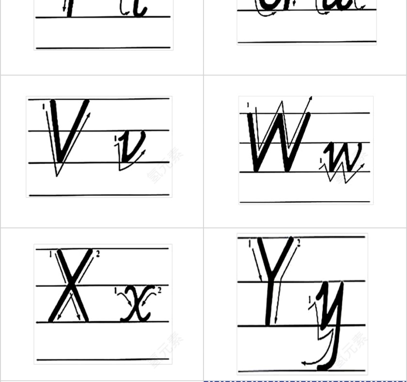 英语26个字母书写国际音标PPT模板第6张