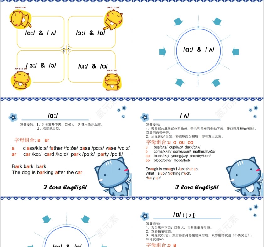 英语26个字母书写国际音标PPT模板第9张