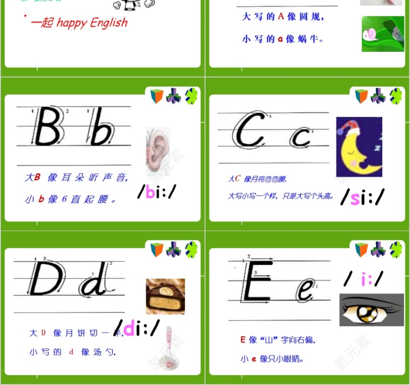 26个英语字母英语音标培训PPT模板第2张