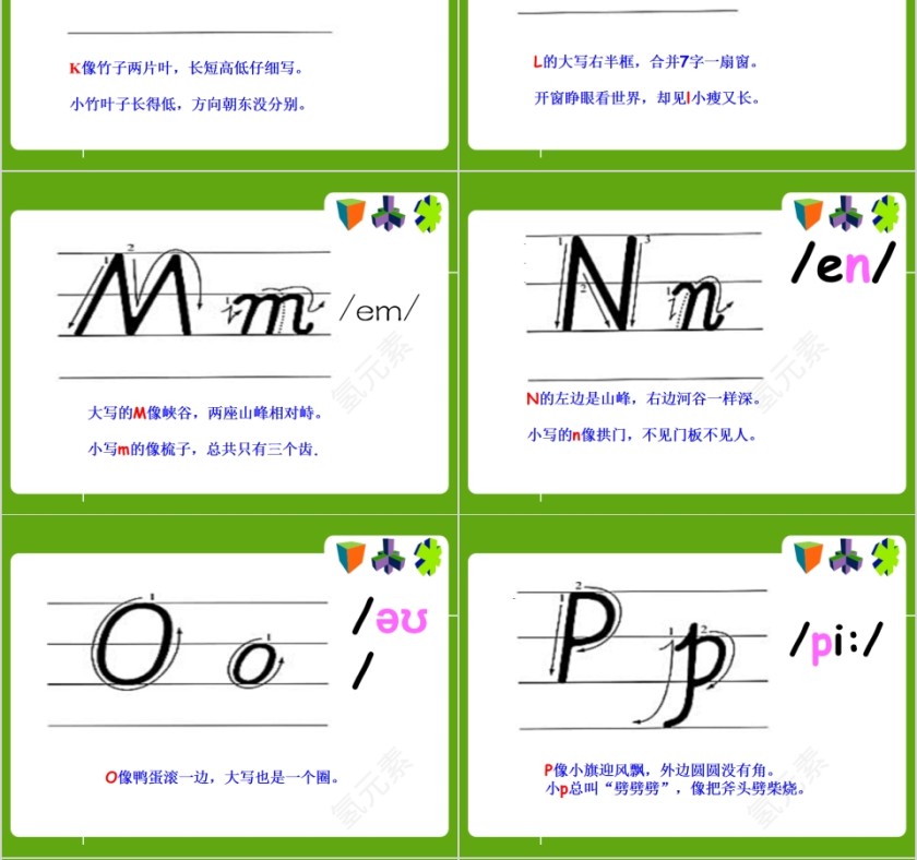 26个英语字母英语音标培训PPT模板第4张