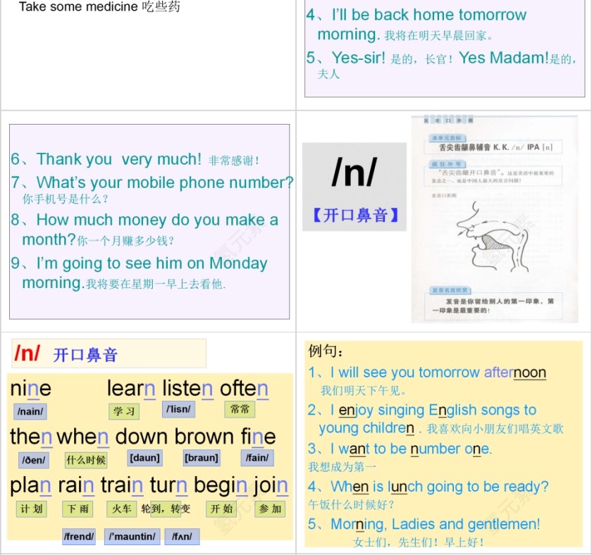 英语辅音音标PPT模板第4张