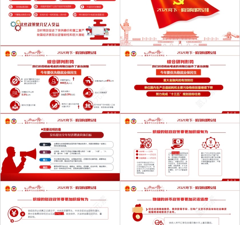聚焦学习2020年全国两会政府工作报告PPT第5张