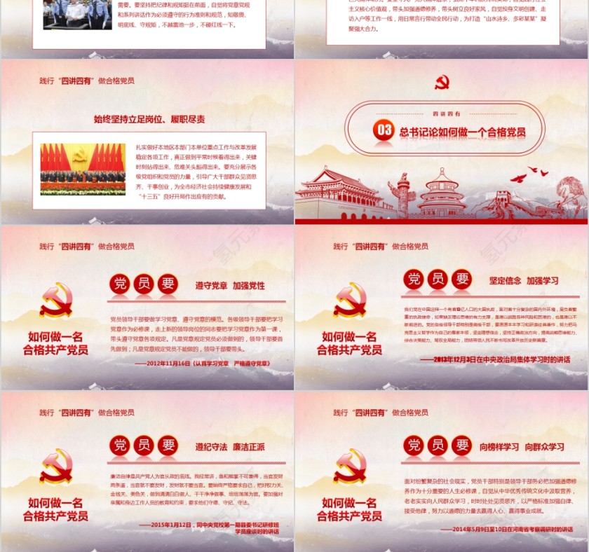 践行四讲四有做合格党员PPT第6张