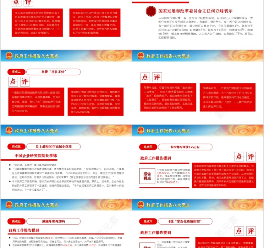 聚焦学习2020年全国两会政府工作报告亮点解读PPT第2张