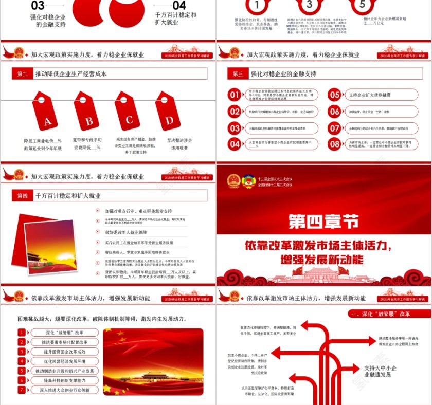 聚焦2020年全国两会政府工作报告PPT第6张