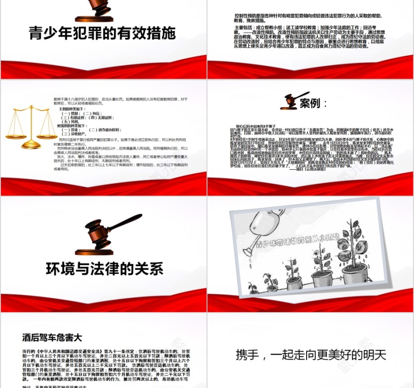 框架完整法制宣传日PPT第5张