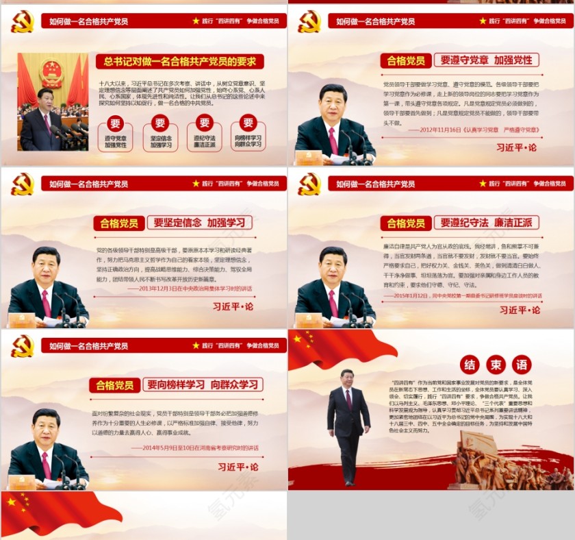 践行四讲四有做合格党员PPT第7张