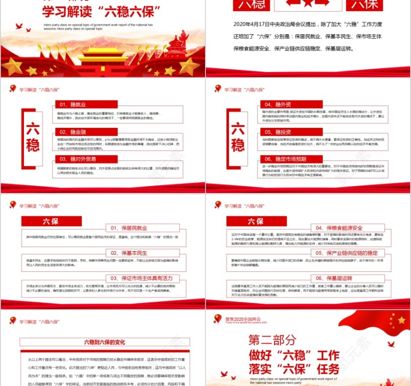 从两会看六稳六保如何发力学习贯彻2020全国两会政府工作报告专题微党课第2张