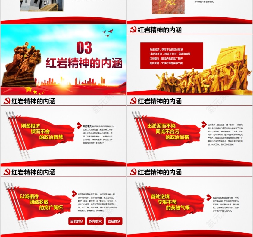 红岩精神主题教育活动专题党课PPT第3张