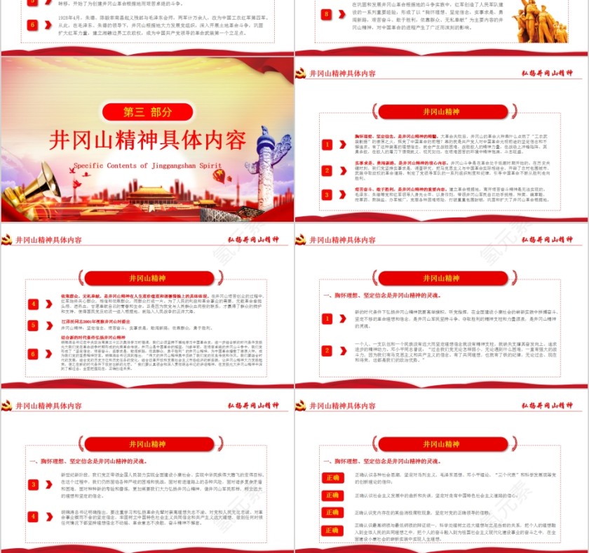 弘扬井冈山精神做勇于担当新时代合格的共产党员PPT第3张