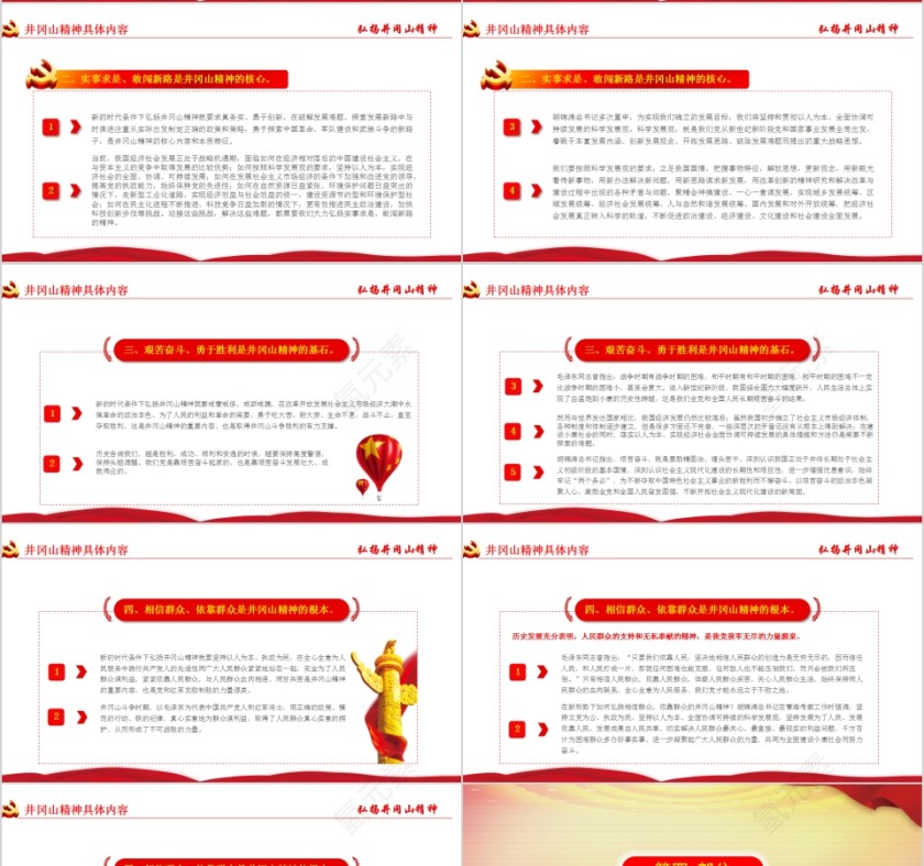 弘扬井冈山精神做勇于担当新时代合格的共产党员PPT第4张