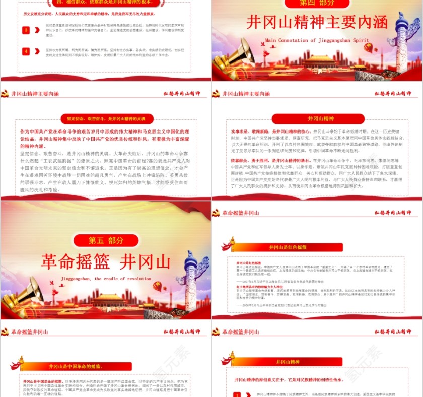 弘扬井冈山精神做勇于担当新时代合格的共产党员PPT第5张