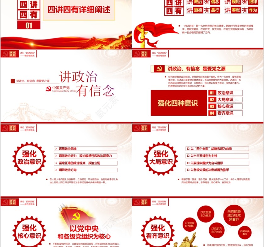 践行“四讲四有”做合格党员PPT第2张