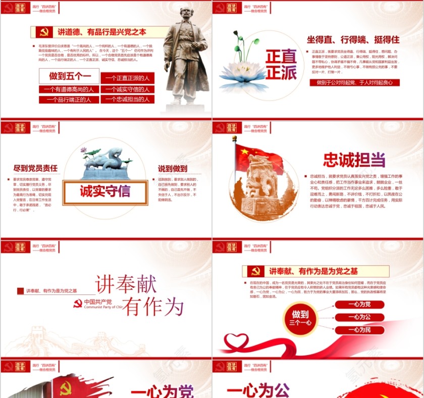 践行“四讲四有”做合格党员PPT第4张