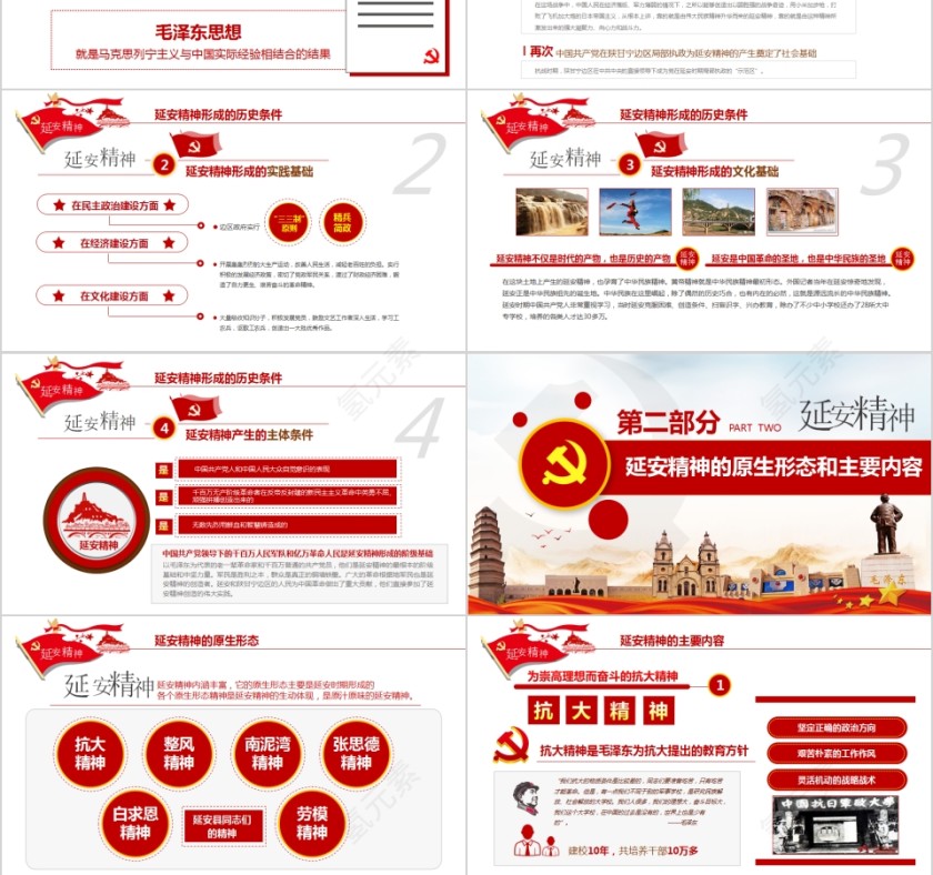 延安精神开展不忘初心牢记使命主题教育活动专题党课PPT第3张