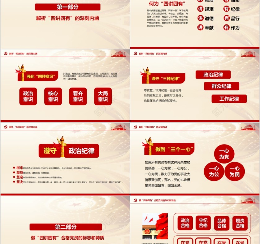 践行四讲四有做合格党员PPT第2张