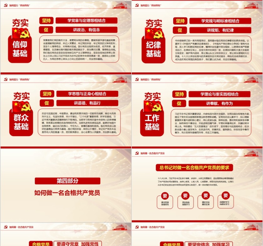 践行四讲四有做合格党员PPT第4张