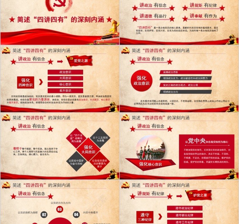 践行“四讲四有”做合格党员PPT第2张