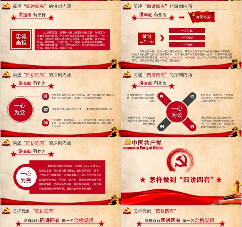 践行“四讲四有”做合格党员PPT第4张