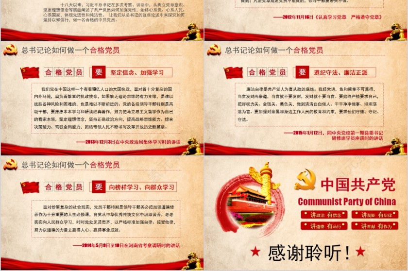 践行“四讲四有”做合格党员PPT第6张