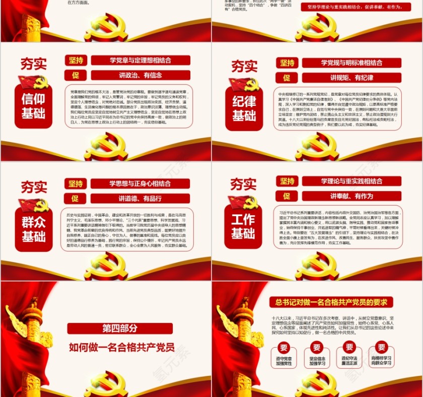 践行四讲四有做合格党员PPT第6张