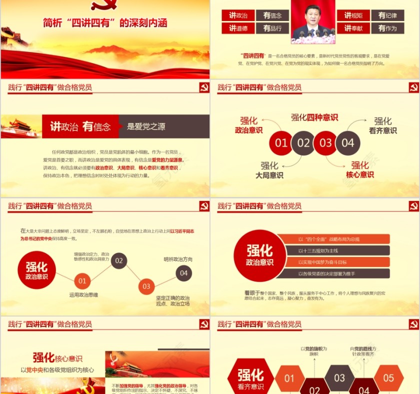 践行四讲四有做合格党员PPT第2张