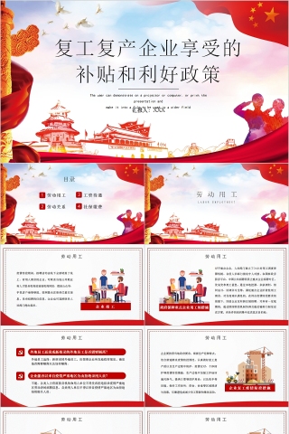 复工复产企业享受的补贴和利好政策PPT