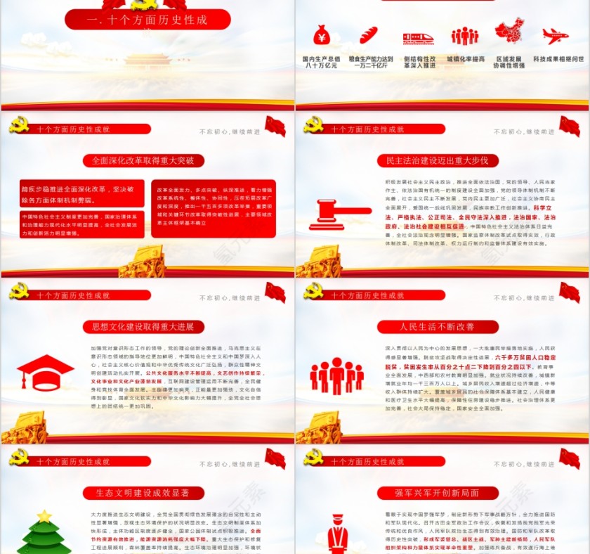 不忘初心牢记使命十九大报告精讲解读PPT第2张