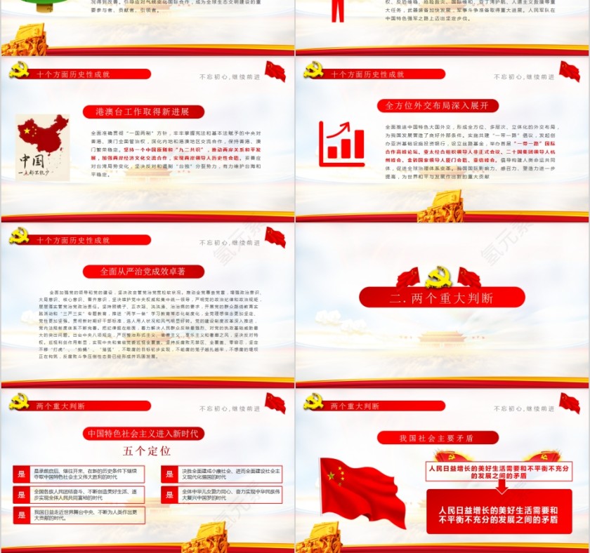 不忘初心牢记使命十九大报告精讲解读PPT第3张