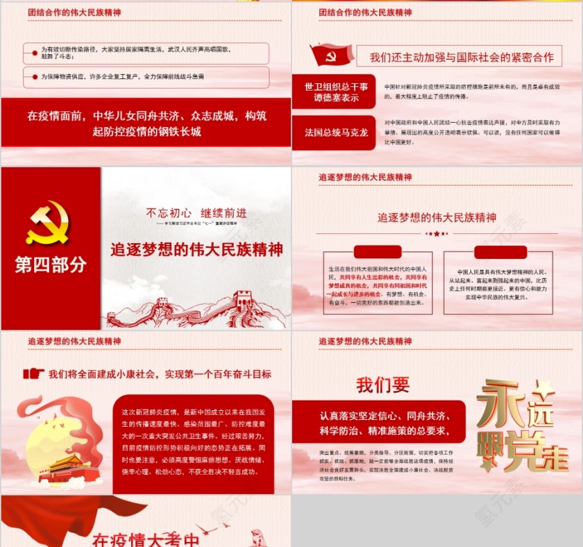 在疫情大考中锤炼伟大民族精神党课教育PPT第4张