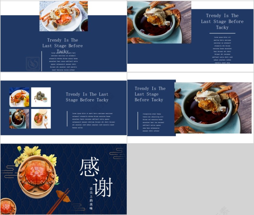 舌尖上的美味大闸蟹PPT模板第4张