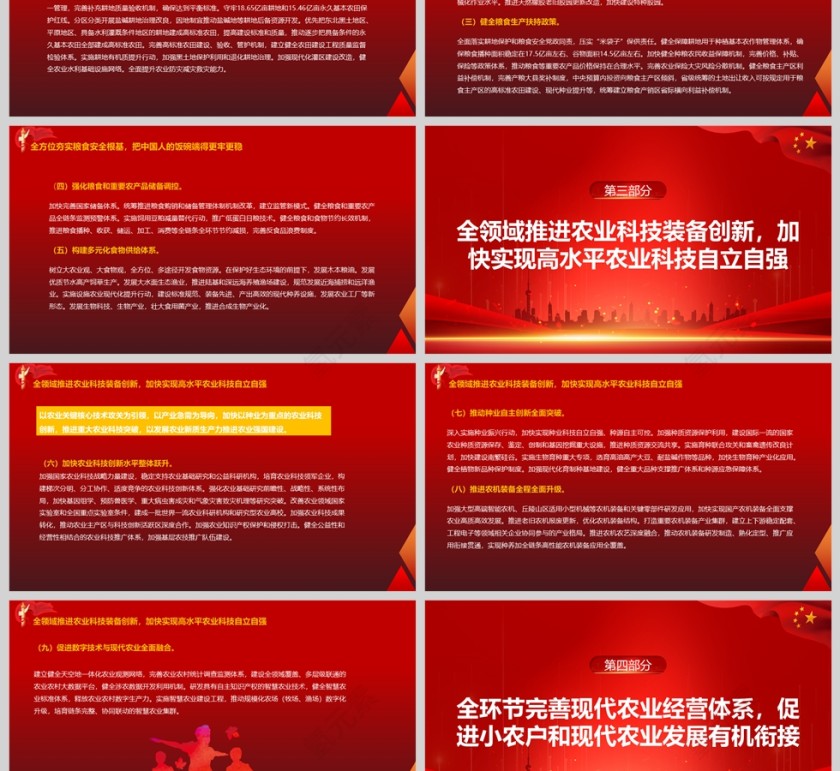 中共中央国务院印发《加快建设农业强国规划》（2024—2035年）党课PPT第3张