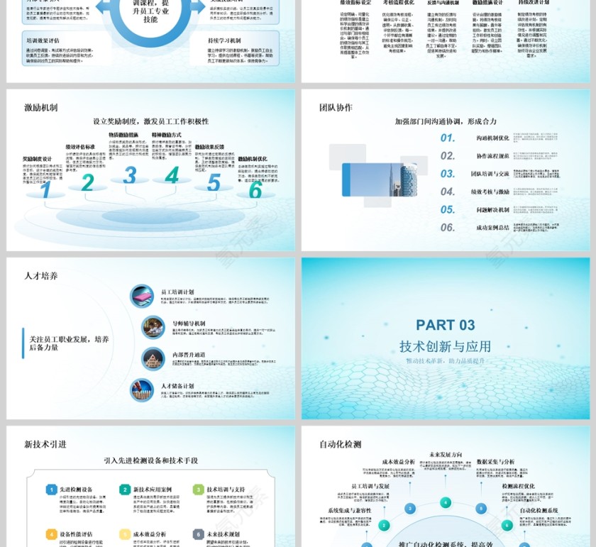简约大气品质部年终工作总结PPT模板第3张