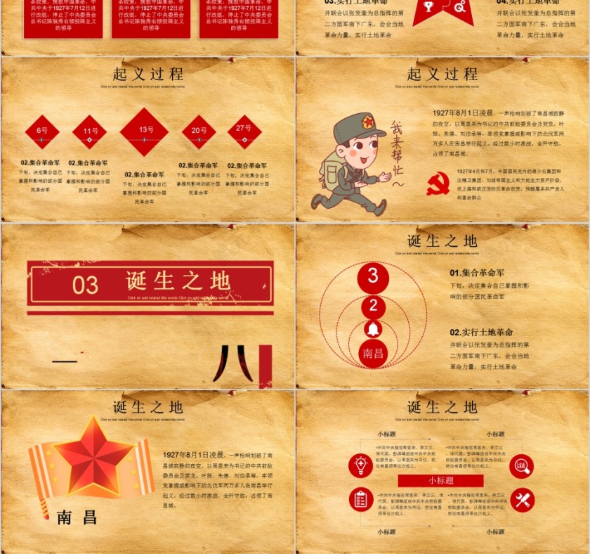 八一建军节庆祝建军93周年PPT第3张