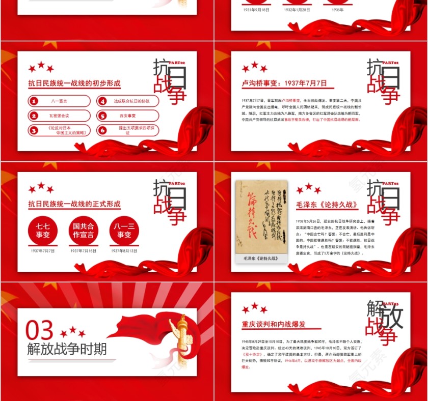 八一建军节热烈庆祝建军93周年PPT第3张