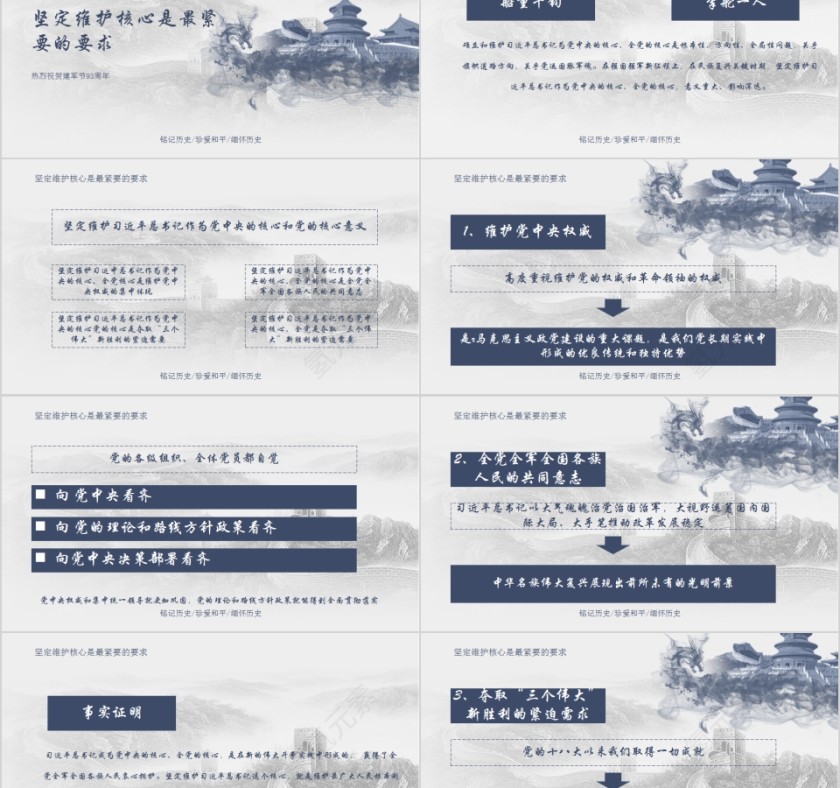 祝贺八一建军节建军93周年纪念PPT第2张