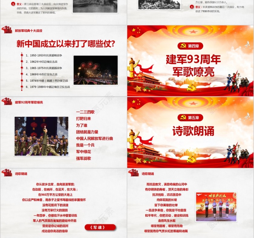 热烈祝贺中国人民解放军建军93周年八一建军节主题班会PPT第6张