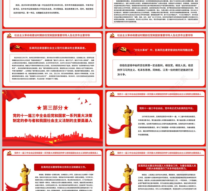 红色党政风永远站在党和人民事业的最前线纪念彭真同志诞辰120周年专题党课PPT模板第3张