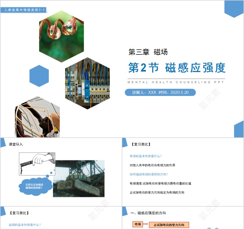 《磁感应强度》人教版高中物理选修3-1PPT课件第1张